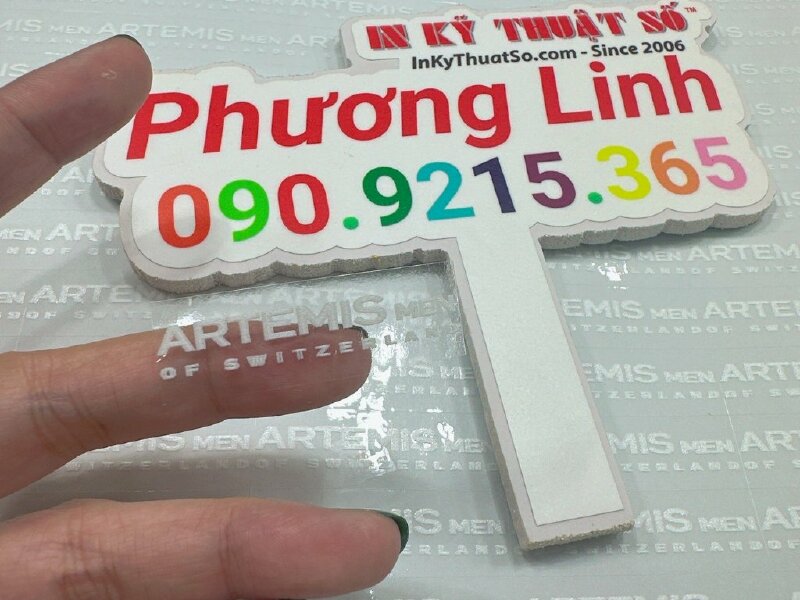 In tem trong suốt giá rẻ, in UV decal trong mực trắng chữ trắng - INKTS544
