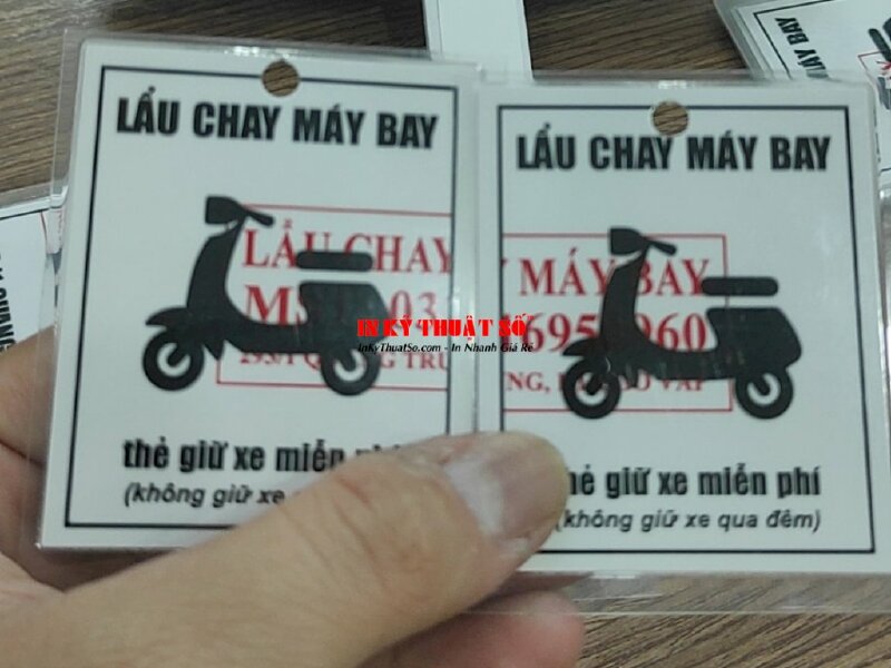 In thẻ giữ xe máy, in ép plastic thẻ xe - INKTS510