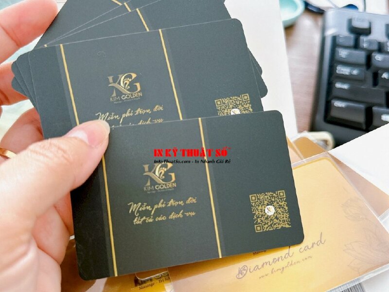 In thẻ khách hàng thân thiết VIP diamond card cho massage trị liệu cổ truyền - INKTS591