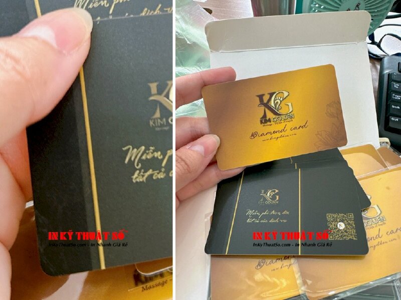 In thẻ khách hàng thân thiết VIP diamond card cho massage trị liệu cổ truyền - INKTS591