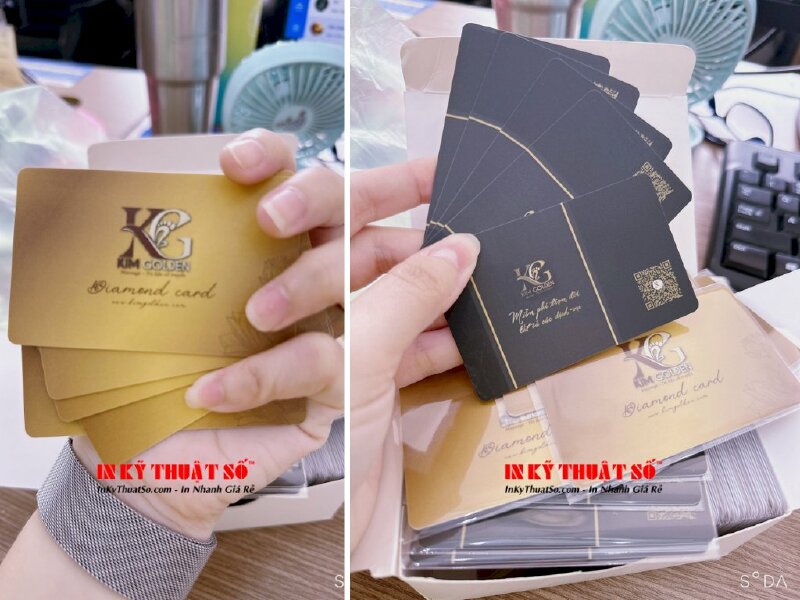 In thẻ khách hàng thân thiết VIP diamond card cho massage trị liệu cổ truyền - INKTS591