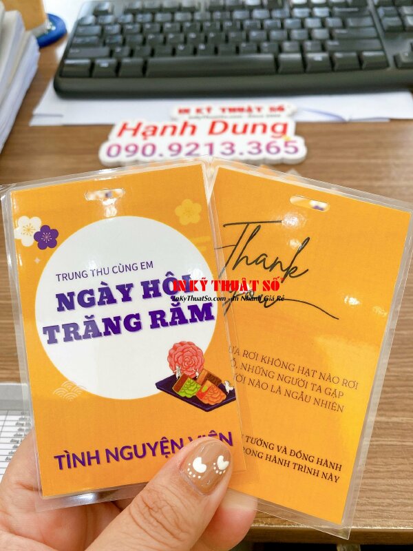 Thẻ đeo tình nguyện viên sự kiện Trung thu