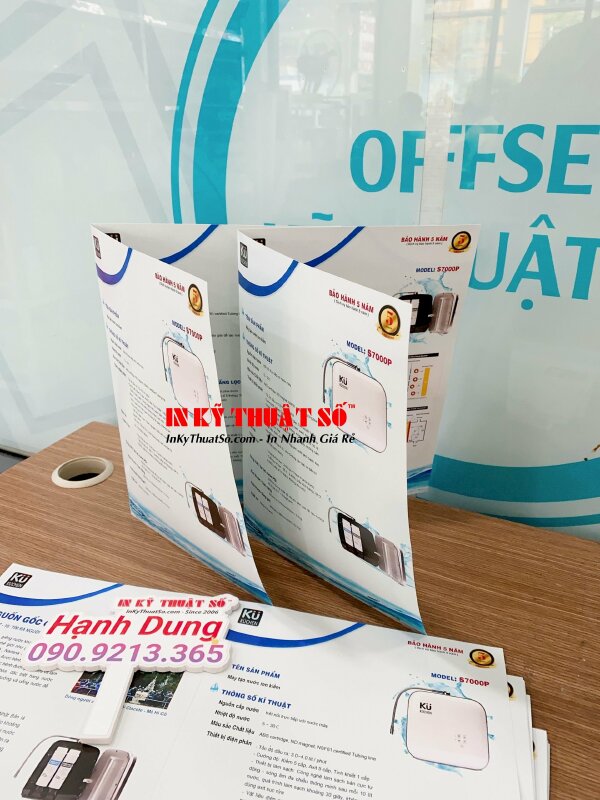 Tờ rơi quảng cáo sản phẩm trên chất liệu giấy C200gsm, in 2 mặt cấn 1 đường - In ấn bởi In Kỹ Thuật Số since 2006
