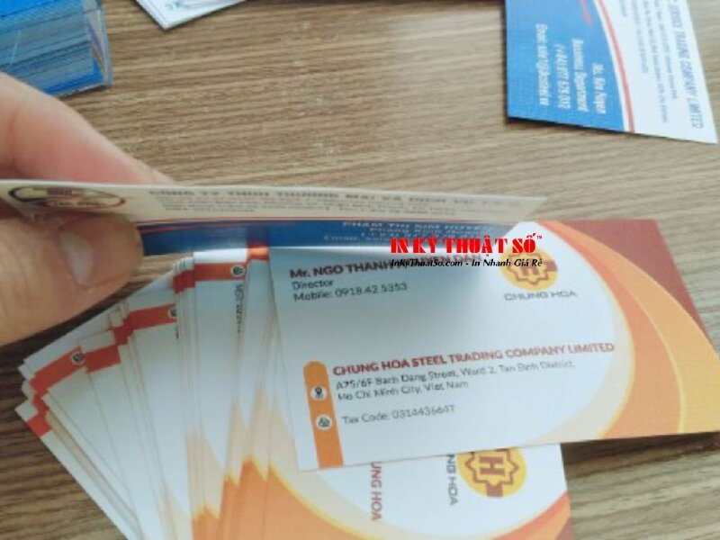 Namecard, danh thiếp được in ấn tại In Kỹ Thuật Số 365 Lê Quang Định