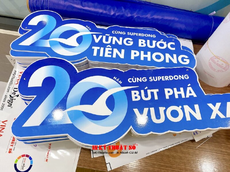 In bảng biểu trưng 20 năm thành lập công ty - INKTS671