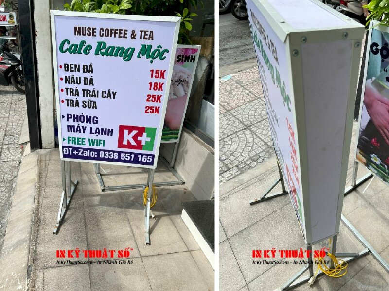 In bảng hiệu hộp đèn quán cafe, in hiflex bạt 3.2dzem - INKTS699