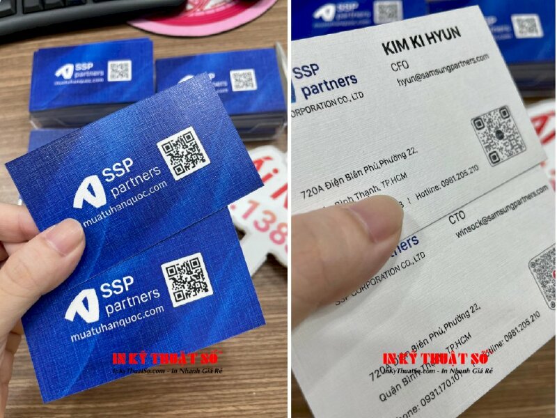 In card giấy mỹ thuật K02, card visit CFO, CTO công ty Hàn Quốc - INKTS684