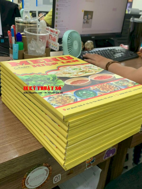 In menu nhà hàng quán ăn, nhà hàng kích thước A4 - In ấn bởi In Kỹ Thuật Số since 2006