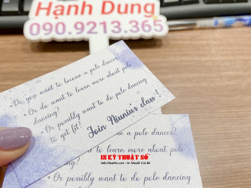 In name card giấy mỹ thuật nhũ bạc, card giấy nhũ bạc in nhanh lấy ngay - INKTS645