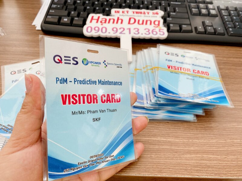 In thẻ visitor card, thẻ khách tham dự sự kiện hội nghị hội thảo - INKTS642