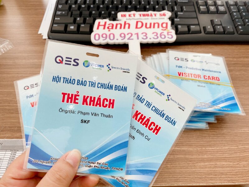 In thẻ visitor card, thẻ khách tham dự sự kiện hội nghị hội thảo - INKTS642