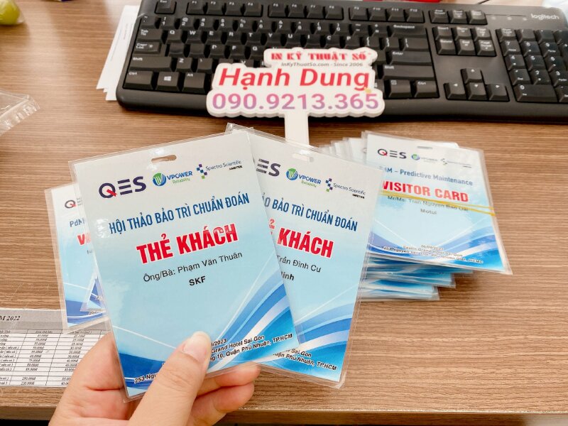 In thẻ visitor card, thẻ khách tham dự sự kiện hội nghị hội thảo - INKTS642