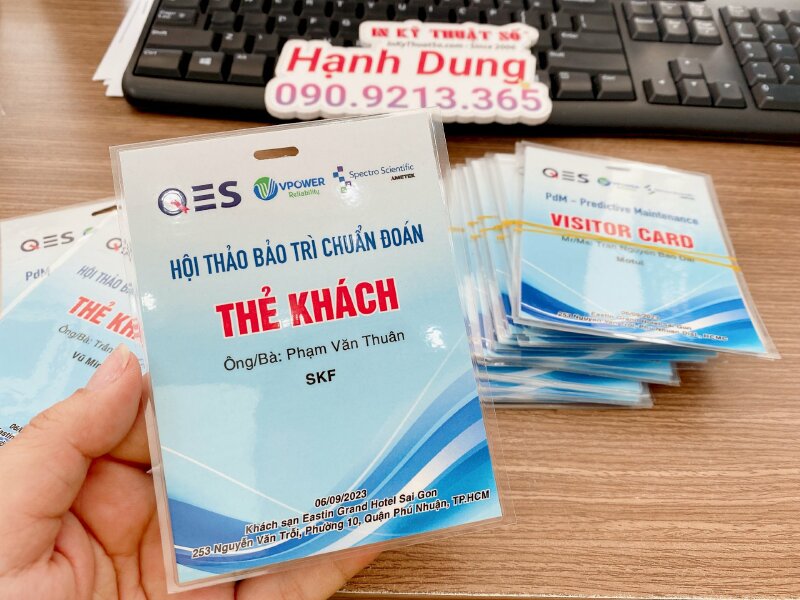 In thẻ visitor card, thẻ khách tham dự sự kiện hội nghị hội thảo - INKTS642