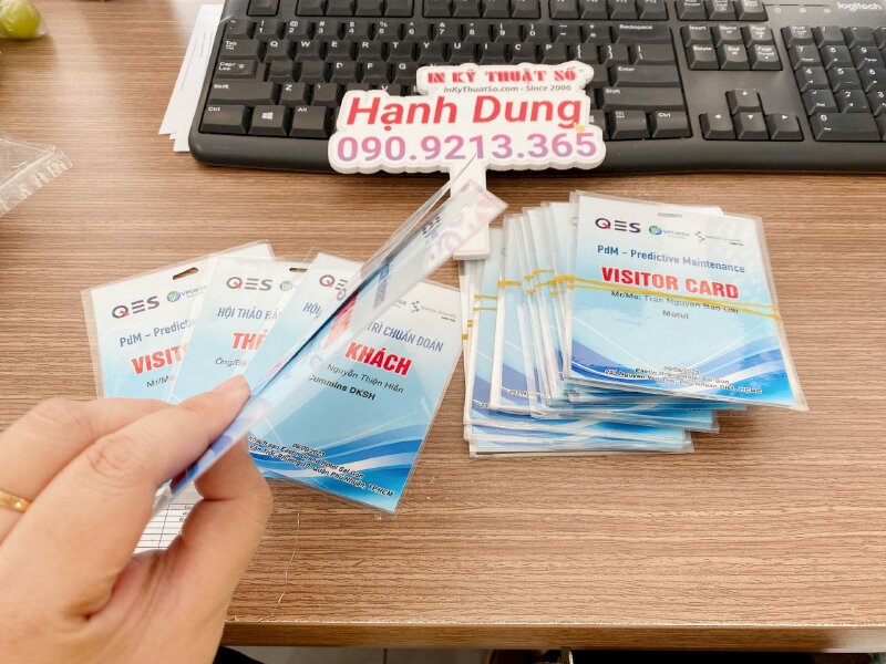 In thẻ visitor card, thẻ khách tham dự sự kiện hội nghị hội thảo - INKTS642