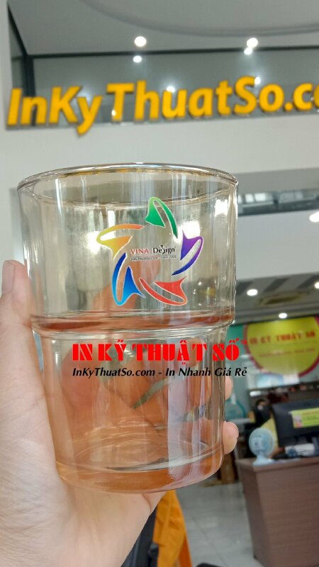 In UV DTF logo dán ly thuỷ tinh - In Kỹ Thuật Số Since 2006