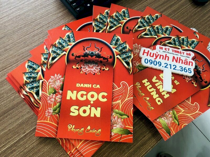 In thiệp phụng cúng Tổ nghề sân khấu cho các nghệ sĩ Showbiz - In ấn bởi In Kỹ Thuật Số since 2006