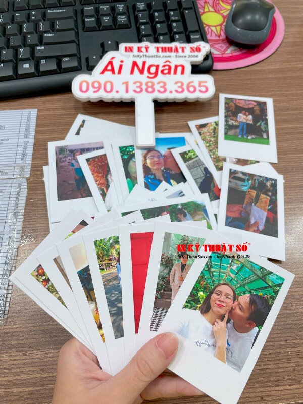In ảnh Polaroid trên chất liệu giấy C300gsm, cán bóng - In ấn bởi In Kỹ Thuật Số since 2006