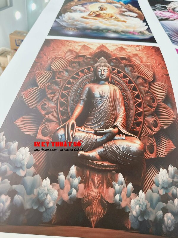 In tranh Phật giáo đẹp, in tranh phòng thờ chất lượng tại In Kỹ Thuật Số 365 Lê Quang Định