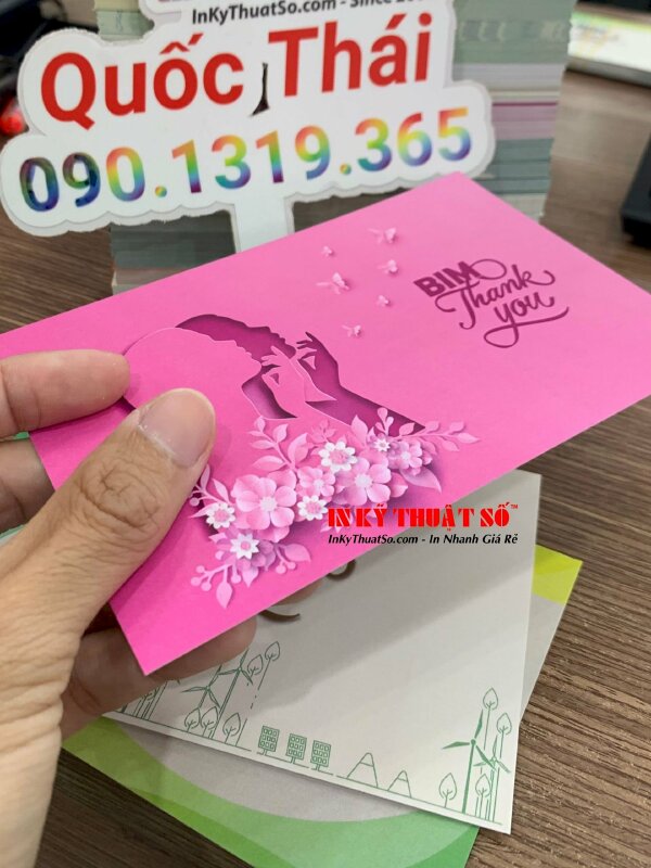 In thiệp tặng chị em đồng nghiệp ngày 20/10 theo yêu cầu, in mọi số lượng