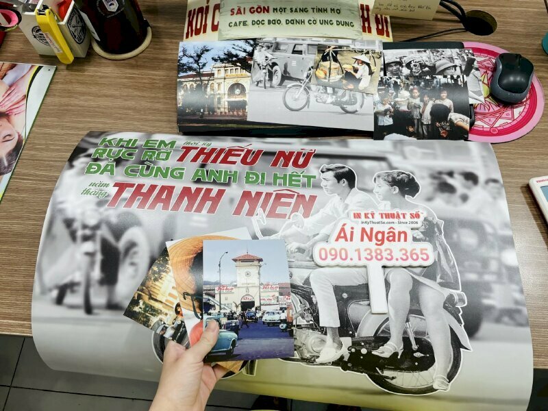 Ảnh in bằng chất liệu giấy ảnh hiện đại độ bám mực tốt, bền màu