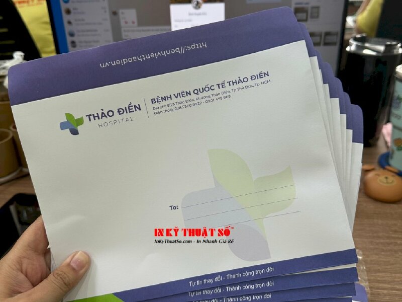 In bao thư bệnh viện quốc tế, in bao thư số lượng lớn - INKTS727