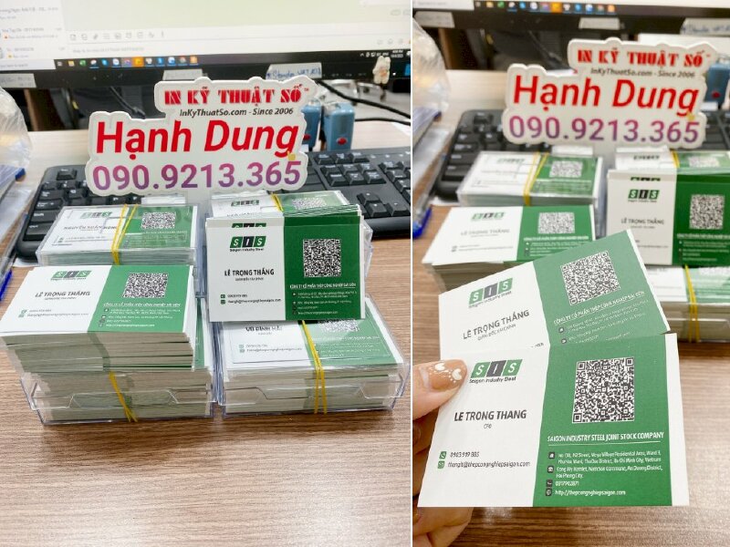 In card visit giám đốc tài chính, CFO công ty thép, in card visit có mã QR - INKTS755