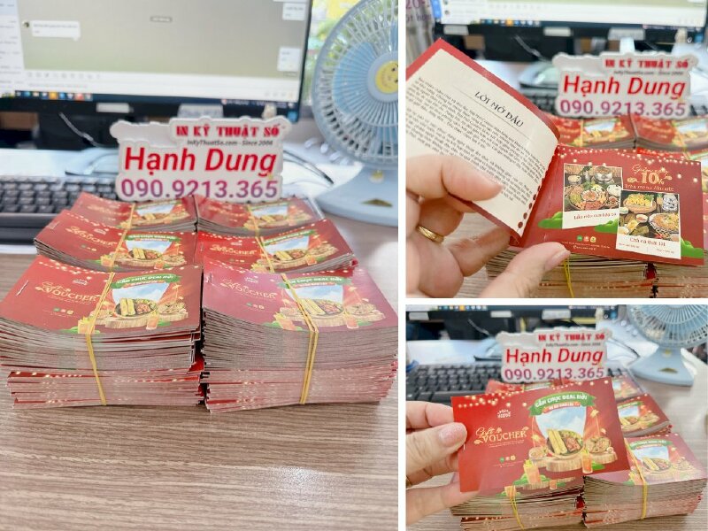 In cuốn voucher nhà hàng, in voucher giá rẻ - INKTS799