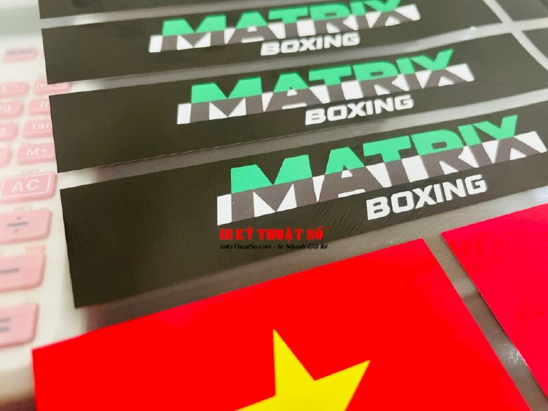 In decal ép nhiệt lên áo thun logo boxing - INKTS768