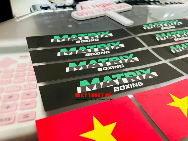 In decal ép nhiệt lên áo thun logo boxing - INKTS768