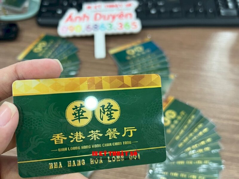 Làm thẻ VIP cho khách hàng nhà hàng Hoa - INKTS780