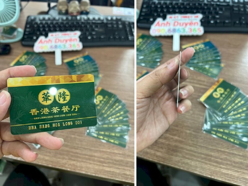 Làm thẻ VIP cho khách hàng nhà hàng Hoa - INKTS780