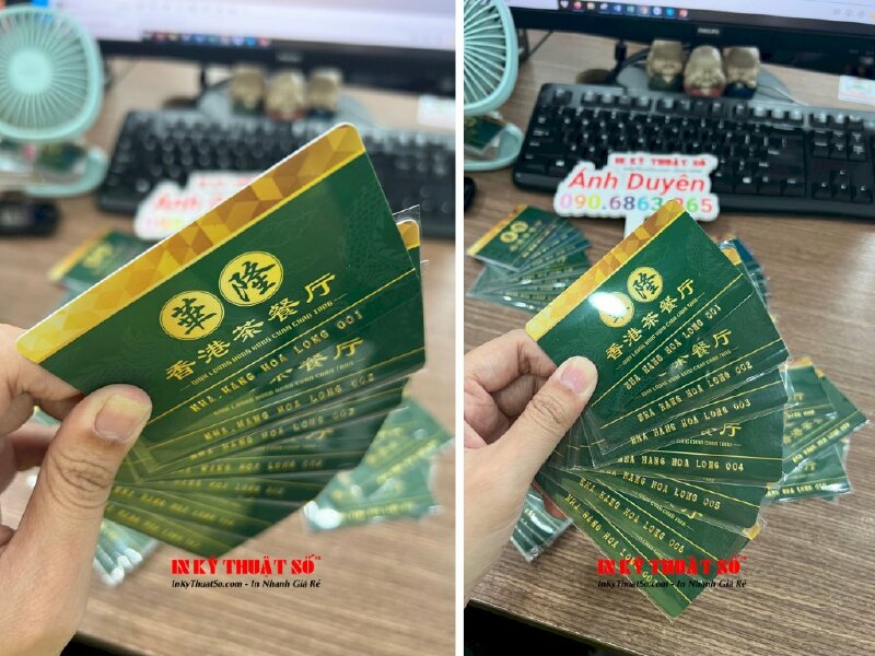 Làm thẻ VIP cho khách hàng nhà hàng Hoa - INKTS780