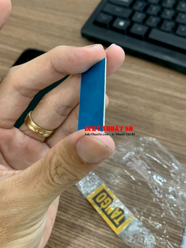 In tag kim loại gia công cắt hình chữ nhật dán sản phẩm Ampli audio transformer biến áp nguồn