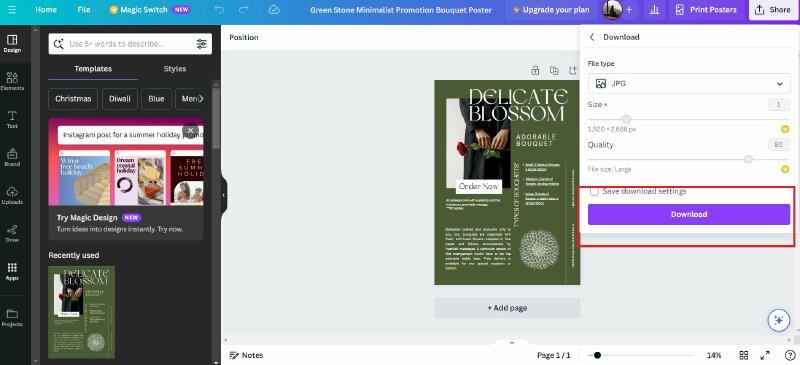 Bước cuối cùng là bấm tải xuống như trong hình