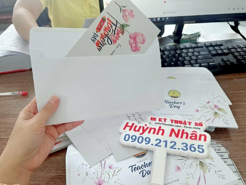 In bao thư và thư chúc mừng ngày Nhà giáo Việt Nam 20/11 - In ấn bởi In Kỹ Thuật Số since 2006