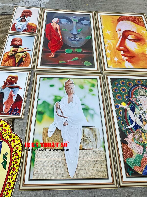 Tranh Quan Âm in theo yêu cầu, in mọi số lượng - In ân bởi In Kỹ Thuật Số since 2006