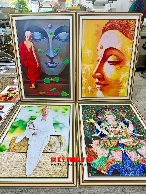 In tranh Phật giáo treo tường, mang sự tôn nghiêm, an lạc đến mọi người