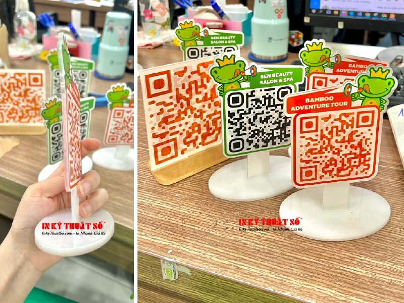 In bảng mica qr code quét mã thông tin doanh nghiệp - INKTS897