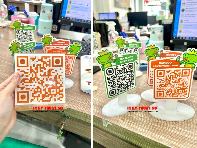 In bảng mica qr code quét mã thông tin doanh nghiệp - INKTS897