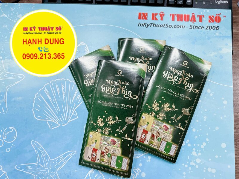 In brochure quà Tết, leaflet giới thiệu bộ sưu tập quà Tết - INKTS891