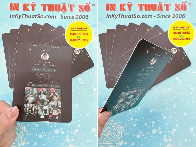 In card Tiktok, in card nhựa TikToker chuyên cắt tóc cho nghệ sĩ - INKTS936