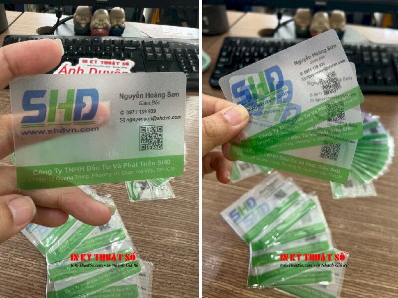 In card visit bằng nhựa, card visit QR code cho giám đốc - INKTS805