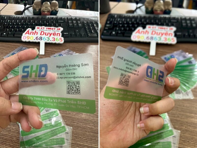 In card visit bằng nhựa, card visit QR code cho giám đốc - INKTS805