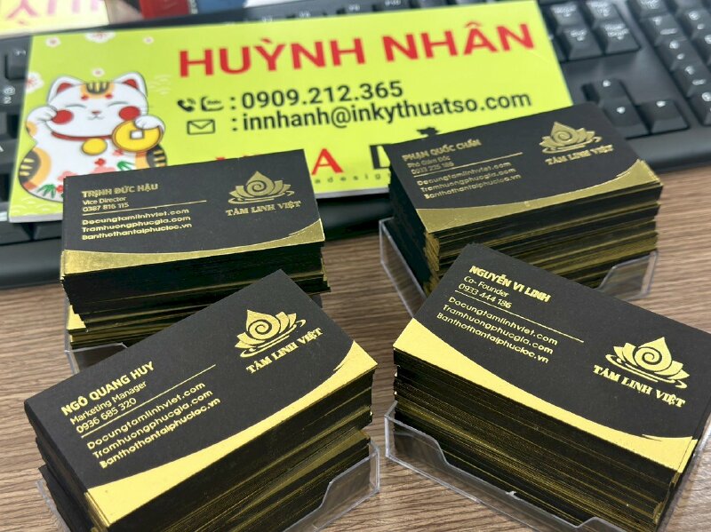 In card visit giấy mỹ thuật đen, in card visit Marketing Manager - INKTS844