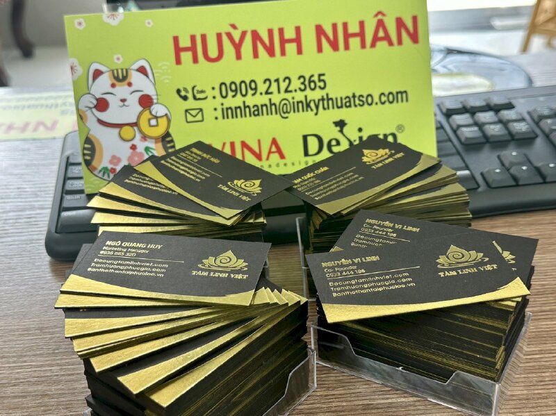 In card visit giấy mỹ thuật đen, in card visit Marketing Manager - INKTS844