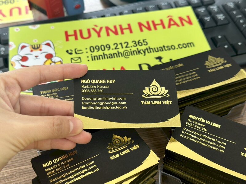 In card visit giấy mỹ thuật đen, in card visit Marketing Manager - INKTS844