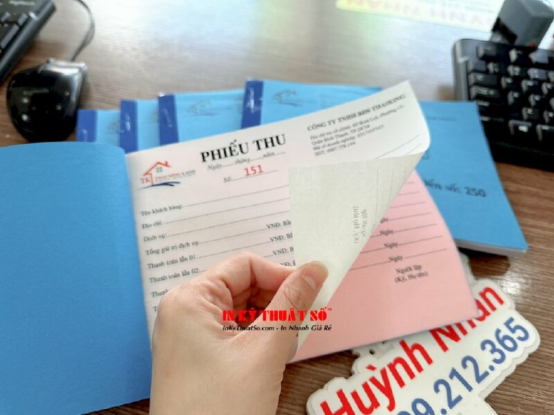 In phiếu thu công ty BĐS, nhà đất - INKTS872