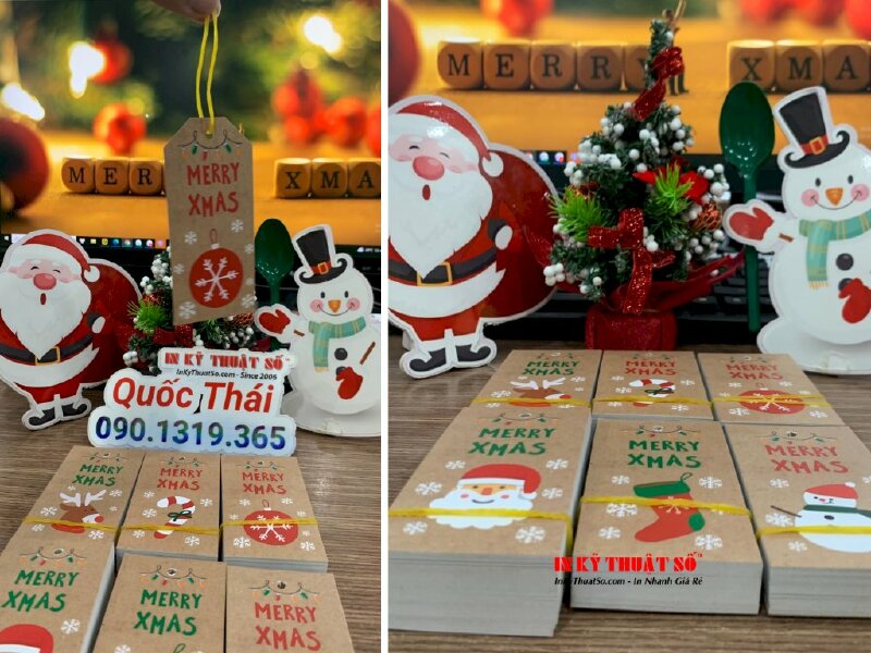 In tag Giáng Sinh, tag Noel, tag Merry Christmas bằng tiếng Anh cho tiệm bánh - INKTS915