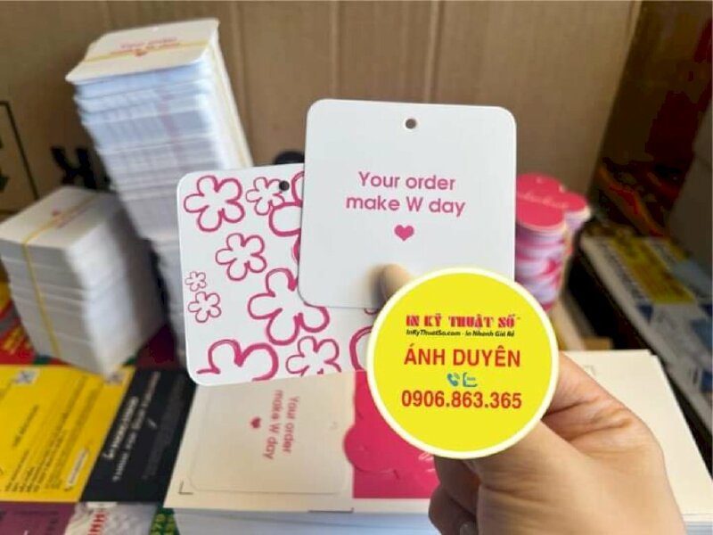 In tag giấy quần áo, in tag treo quần áo, in thẻ bài quần áo shop thời trang - INKTS926