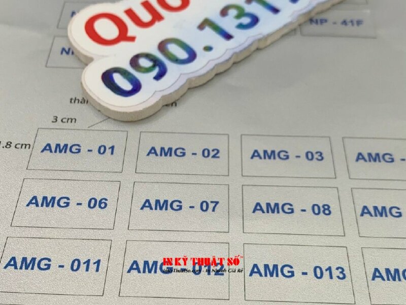 In tem decal bạc kích thước 1.8cm x 3cm, in tem bạc giá rẻ - INKTS911